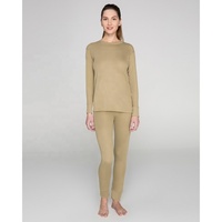 Ensemble de sous-vêtements longs pour femmes de haute qualité, turcs, thermiques, respirants, écologiques, doux et chauds, couleur kaki