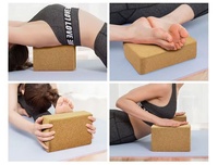Bloc de yoga en liège naturel à haute densité, antidérapant et anti-humidité