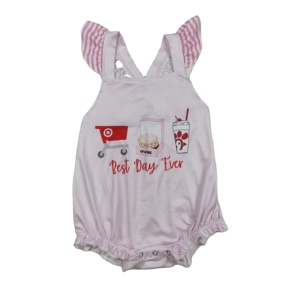 SR3780 RTS Conjunto de mono de manga larga con cremallera y estampado de hígado rosa para bebé niña, ideal para el día a día - Product Image 1