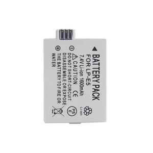 Batterie pour <span class=keywords><strong>CANON</strong></span> LP-E5 LPE5 Eos 450D 500D <span class=keywords><strong>1000D</strong></span> 2000D KISS X2 X3 Rebel T1i Xs 7.4V 1600mAh - Product Image 2