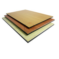 Revestimiento de pared 4x8 3mm 4mm 6mm Color de grano de madera recubierto ACM Board Acp Panel compuesto de aluminio Precio