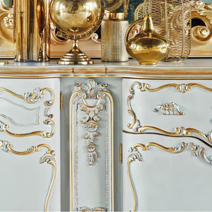 <span class=keywords><strong>Buffet</strong></span> de style <span class=keywords><strong>baroque</strong></span> en chêne massif avec design antique sculpté - Meubles de salle à manger exclusifs - Product Image 4