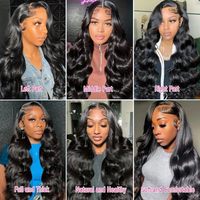 Perruque HD Full Frontale Sans Colle Pré-Pluckée 13x6, Cheveux Humains Bruts Naturels Vietnamiens de 40 Pouces, Perruque Ondulée Body Wave Lace Front, Fournisseur de Perruques
