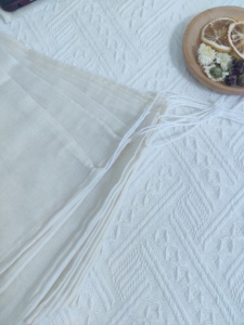 Sac à cordon en coton biologique réutilisable de haute qualité 15*20cm, emballé individuellement dans un carton - Product Image 6