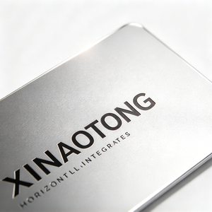 Carte de visite personnalisée en laiton brossé, logo en relief 3D, plaque nominative pour cadeau d'entreprise VIP - Product Image 1