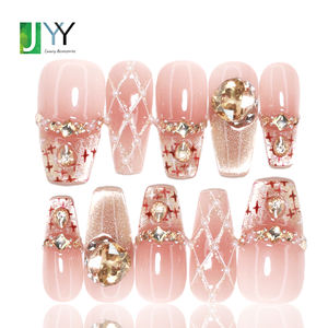 <span class=keywords><strong>Uñas</strong></span> Postizas Francesas 3D de Moda 2026, Proveedor Mayorista, <span class=keywords><strong>Uñas</strong></span> Acrílicas Hechas a Mano, <span class=keywords><strong>Uñas</strong></span> Postizas de Diamantes de Lujo Medianas, Alta Calidad - Product Image 1