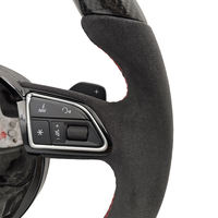 Volant de voiture en fibre de carbone et suède artificiel personnalisé et amélioré pour Audi A3 A4 A5 A6 C6 C7 C8 S4 S5 S6 B7 B8.5 B8 B9.