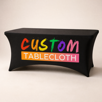 Promotion : Nappe de table personnalisée en tissu extensible pour sublimation, 4, 6 et 8 pieds, pour salons professionnels et événements commerciaux, vente en gros
