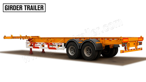 Semirremolque Esqueleto <span class=keywords><strong>de</strong></span> Doble Eje y Cuello <span class=keywords><strong>de</strong></span> Cisne <span class=keywords><strong>de</strong></span> 40 pies, Precio Bajo, Inclinable, para Transporte <span class=keywords><strong>de</strong></span> Contenedores con Capacidad <span class=keywords><strong>de</strong></span> 50 Toneladas - Product Image 2