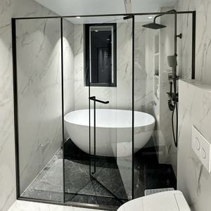 Portes de douche <span class=keywords><strong>en</strong></span> <span class=keywords><strong>verre</strong></span> trempé sur mesure, sans cadre, <span class=keywords><strong>pour</strong></span> salle de bain, 6 mm, 8 mm, 10 mm, <span class=keywords><strong>verre</strong></span> trempé - Product Image 4