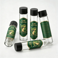 Tubes à essai en verre CR écologiques de 85 mm, 90 mm, 120 mm, 125 mm, différentes tailles, avec bouchon résistant aux enfants, étiquettes privées