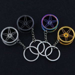 Car Wheel <b>Key</b> <b>Holder</b> Turbo Metal Light Keychain Custom Laser Logo Hot Sale Alloy Wheel Hub Keyring - Product Image 1