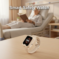 Montre intelligente pour personnes âgées IP67 4G avec longue durée de vie de la batterie, détection de chute, alarme SOS et surveillance de la santé, montre de télésanté
