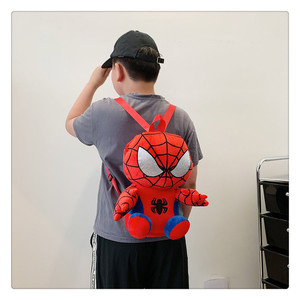 Zaino in Peluche <span class=keywords><strong>di</strong></span> Spider-Man per Ragazzi, Personaggio Marvel, Morbido Zainetto Casual Mini per Bambini - Product Image 2