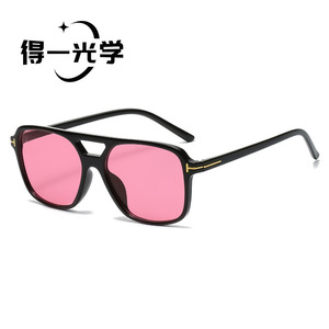 Square Frame <b>Sunglasses</b> UV400 Black Unisex PC Material Trendy Design - Product Image 2