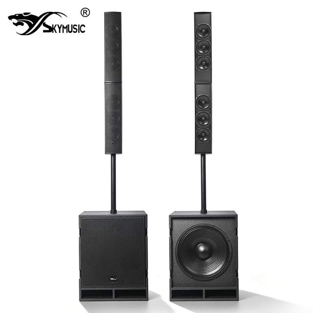 AL453 Powered Column Array System Full Range Speaker with Active Sub for Auditorium, Church and Live Sound