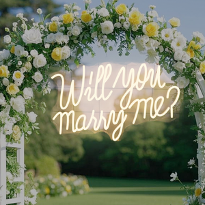 Enseigne Néon LED Personnalisable « Veux-tu m'Épouser » pour Mariage, Demande en Mariage, Fête, Décoration Murale Végétale, Publicité Néon - Product Image 5