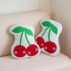 Kawaii fruits trucs étreignant peluches cadeau décoratif mignon <span class=keywords><strong>cerise</strong></span> en peluche oreiller doux broderie oreiller <span class=keywords><strong>coussin</strong></span> siège décor pour la maison - Product Image 2