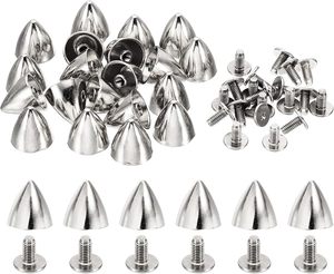 PATIKIL Mm Unisexe Clous et pointes décoratives, Rivets en cuir, Pointes coniques, Clous à vis métalliques pour vêtements et artisanat du cuir - Product Image 1