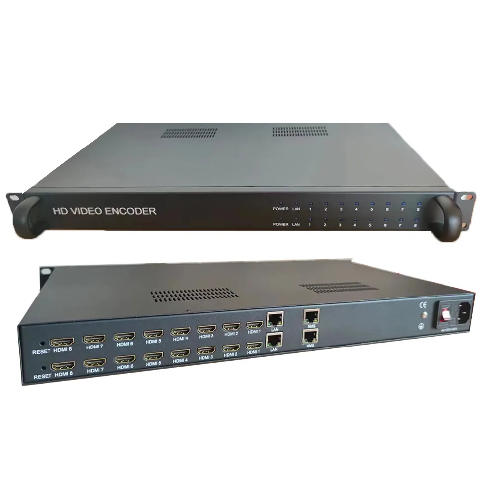 放送TVシステム用の16チャンネルH264ビデオコンバーターHDMI-IPライブストリーミングUDP RTPIPTVエンコーダー