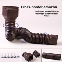 Tuyau de drainage télescopique pour eaux pluviales, extérieur, en polyéthylène haute densité, flexible, pour périmètre de villa, toit de bâtiment DSG18