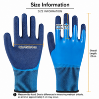 Gants en latex double couche avec paume en mousse gaufrée, résistants aux déchirures, résistants à l'usure, imperméables, pour usage intensif