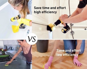 Juego de accesorios de cepillos de limpieza de taladro azul, 18 Uds., almohadillas para fregar, cepillo de fregado eléctrico de esponja con varilla extensible para limpieza de coche doméstico - Product Image 5