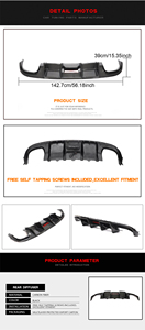 Diffusore labbro posteriore in fibra di carbonio S4 per <span class=keywords><strong>Audi</strong></span> S4 B8 <span class=keywords><strong>A4</strong></span> Sline Sport berlina 4 porte 2008- 2012 - Product Image 6