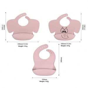 BPA Free Food Grade <b>Waterproof</b> <b>Silicone</b> Baby Bibs Microwave Dishwasher Safe Soft Toddler Feeding Bibs - Product Image 6
