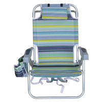 Chaise de camping pliable en fer et aluminium pour l'extérieur, avec dossier réglable sur 5 niveaux, pour s'asseoir et se coucher, utilisation en salle de sport et à la plage