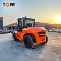 Chariot élévateur diesel TDER de marque usine, 10 tonnes, 12 tonnes, prix compétitif, chariot élévateur chinois 12t 10t avec CE ISO