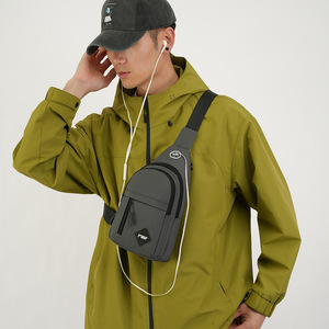 Bolso cruzado para hombre, correa ajustable, color sólido, portátil, para ciclismo al aire libre, con compartimento interior, verde - Product Image 5