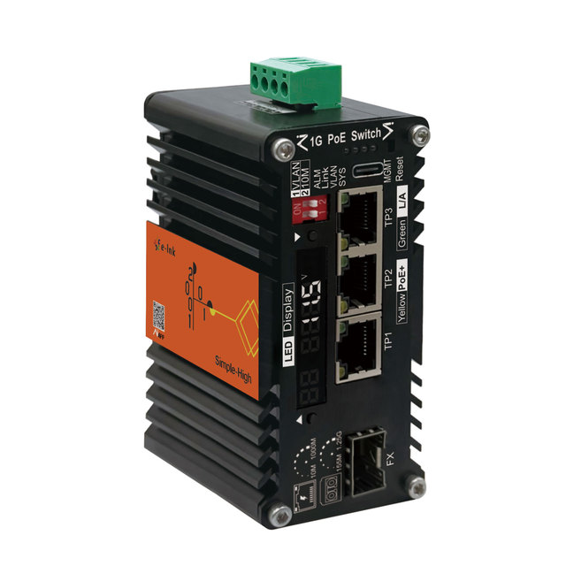 AI-Managed Industrial PoE+ Switch with Built-In Voltage Boost 90W PoE Output, Real-Time Dashboard, APP/Web Control
