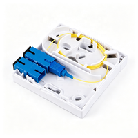 Boîtier terminal fibre optique FTTH 86 Type 2 ports, montage mural ou sur table, plaque frontale Roseta Optica pour adaptateur LC SC, câblage optique intérieur