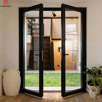 Puertas de Vidrio Templado con Marco de Aleación de Aluminio para Interiores Modernos, para Baño, Villa, Balcón, Comedor, Cocina, Aislamiento Térmico