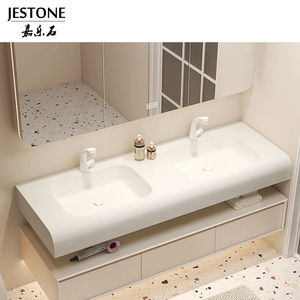 2023 jestone החדש קישוט חם מכירת משטח מוצק מרבלל אגן כביסה כיור לחדר אמבטיה - Product Image 2