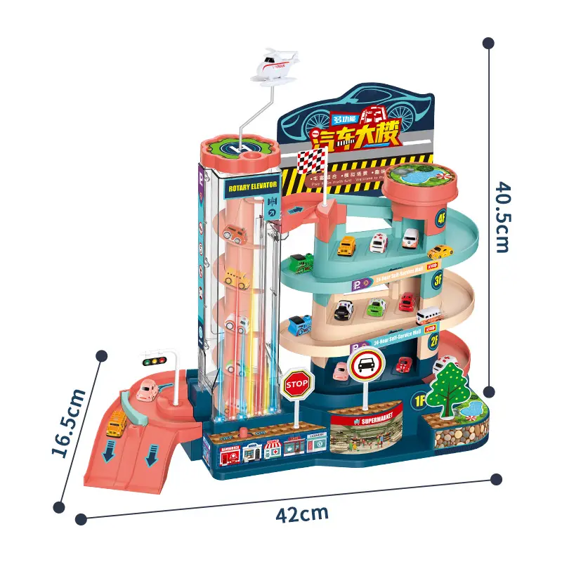 2022 Novelty Toy Electric City multilayer Parking Garage Toy For Kids