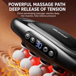 Pistola de masaje de percusión 3D portátil para tejido profundo, masajeador muscular eléctrico <span class=keywords><strong>con</strong></span> cepillo para cuerpo y cabeza, para relajación post-fatiga (Stock en EE. UU.) - Product Image 5