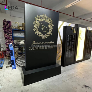 LEDA Factor negro oro boda telón de fondo accesorios de boda para diversas actividades a gran escala - Product Image 2