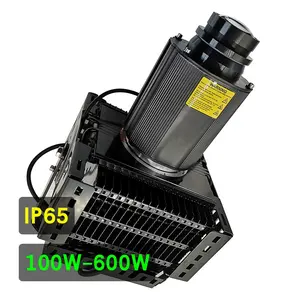 High Power Building Logo Projector 600 Watts to 100 Gobo Lights Outdoor Engineering Use in Harsh Environment Dangerous Warning