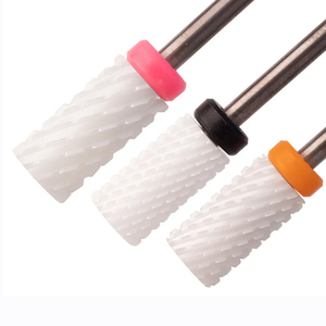 6.6mm Large Barrel White Ceramic Nail <b>Drill</b> <b>Bit</b> Grit C M F for Nail Beauty Salon Long Lifespan Bur - Product Image 1