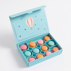 ENTEN màu xanh loạt tùy chỉnh Truffle kẹo bánh nướng xốp bánh ngọt sô cô la macaroon gói hộp cho cajas de carton Macarons hộp - Product Image 3
