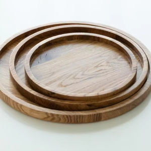 Plateau en bois laqué poli écologique de style européen, de bonne qualité, pour le rangement et le service des fruits, fabriqué à la main en Inde - Product Image 1