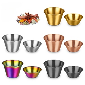 Meistverkauftes Goldenes Besteckset Saucenschälchen 1,5/2,5 Unzen Silberbesteck-<span class=keywords><strong>Set</strong></span> 304 Edelstahl Besteckset Spülmaschinenfest - Product Image 1