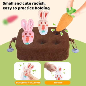 Jeu de récolte en peluche Lapin et Radis EPT, Jouet sensoriel éducatif à tirer et planter pour les tout-petits - Product Image 4