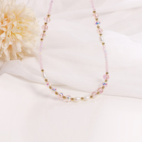 Ensemble collier et bracelet en perles de quartz rose naturel, motif tribal bohème artistique, accessoire chic vintage de qualité supérieure