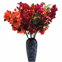 Bougainvillier artificiel fait à la main fleur glabra rouge rose fuchsia violet corail noël décoratif soie fausse fleur Spectabilis