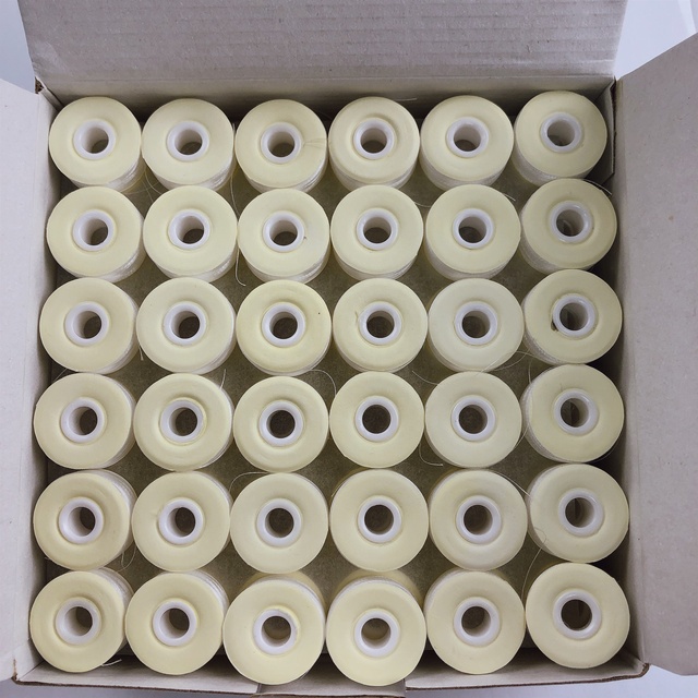 WT009-1  Embroidery Bobbin Thread  70D/2   Paper Sided L Type Pre Wound Embroidery Bobbin Thread  BOBBIN THREAD
