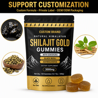 Gummies de Shilajit de l'Himalaya OEM en gros avec Ashwagandha et Acide Fulvique 40% Qualité Alimentaire 2 Gummies par Jour