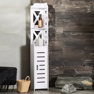ตู้เก็บของในห้องน้ำ 4 ชั้น ชั้นวางของกันน้ำแบบตั้งพื้นทรงมุม - Product Image 1